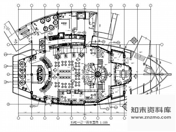 施工图奢华主题船型酒吧室内设计施工图