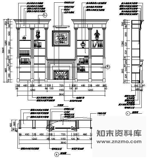 图块/节点书柜详图 柜类