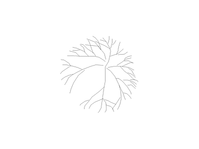 种植物平面图例 黄栌