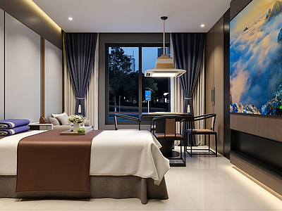 新中式酒店客房