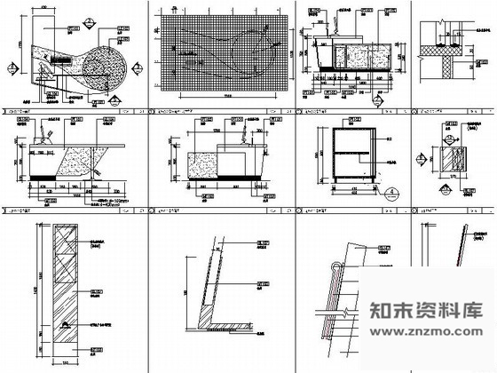 图块/节点销售办公桌及车价牌详图