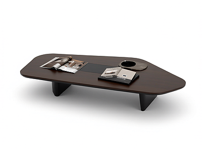 异形茶几带装饰品