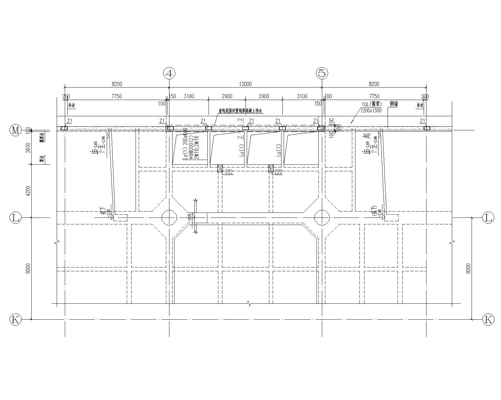 高层建筑加建钢结构电梯结构施工图（CAD） 节点