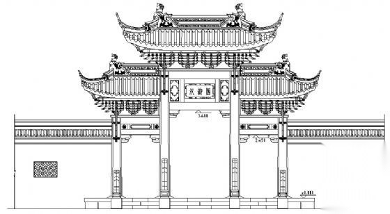 古建筑（牌楼）修复图