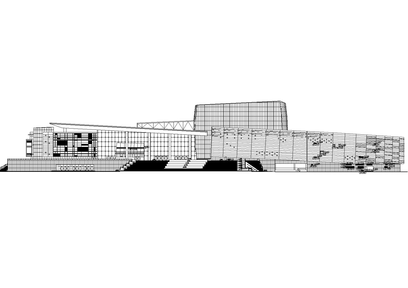华东设计院——地标性现代风格框剪结构大剧院建筑施工图 公共建筑