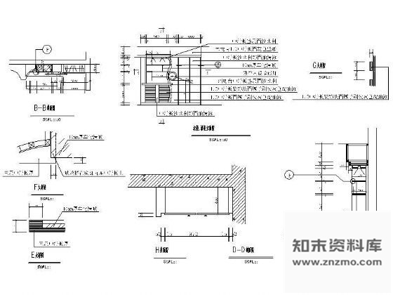 图块/节点酒柜详图 柜类 家具节点详图