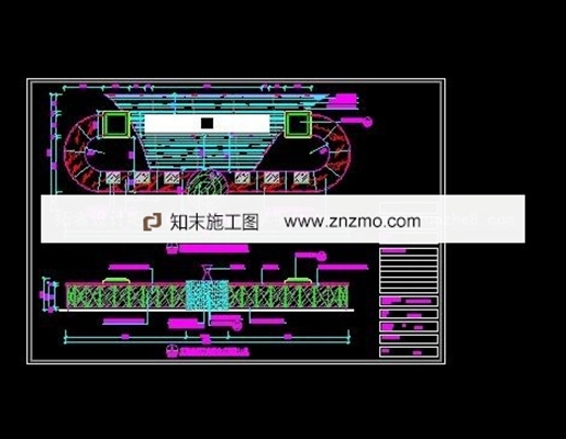 洗浴城接待台详图 前台 家具节点详图