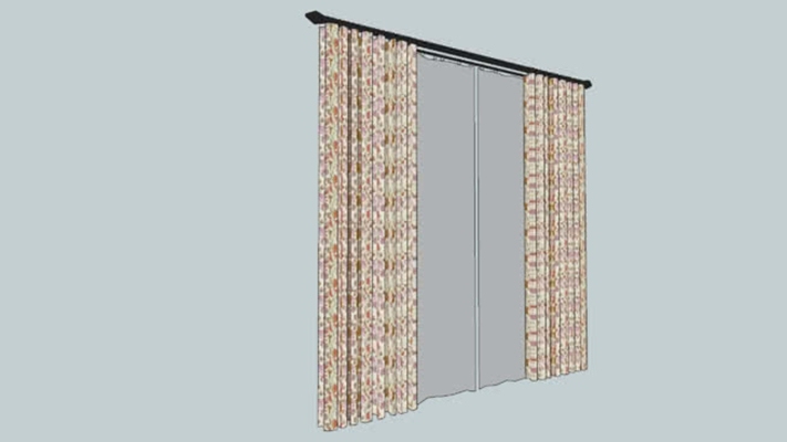窗帘 草图大师模型