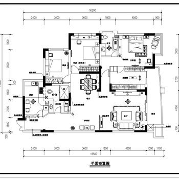 简约风格三居家装|CAD施工图| 平层