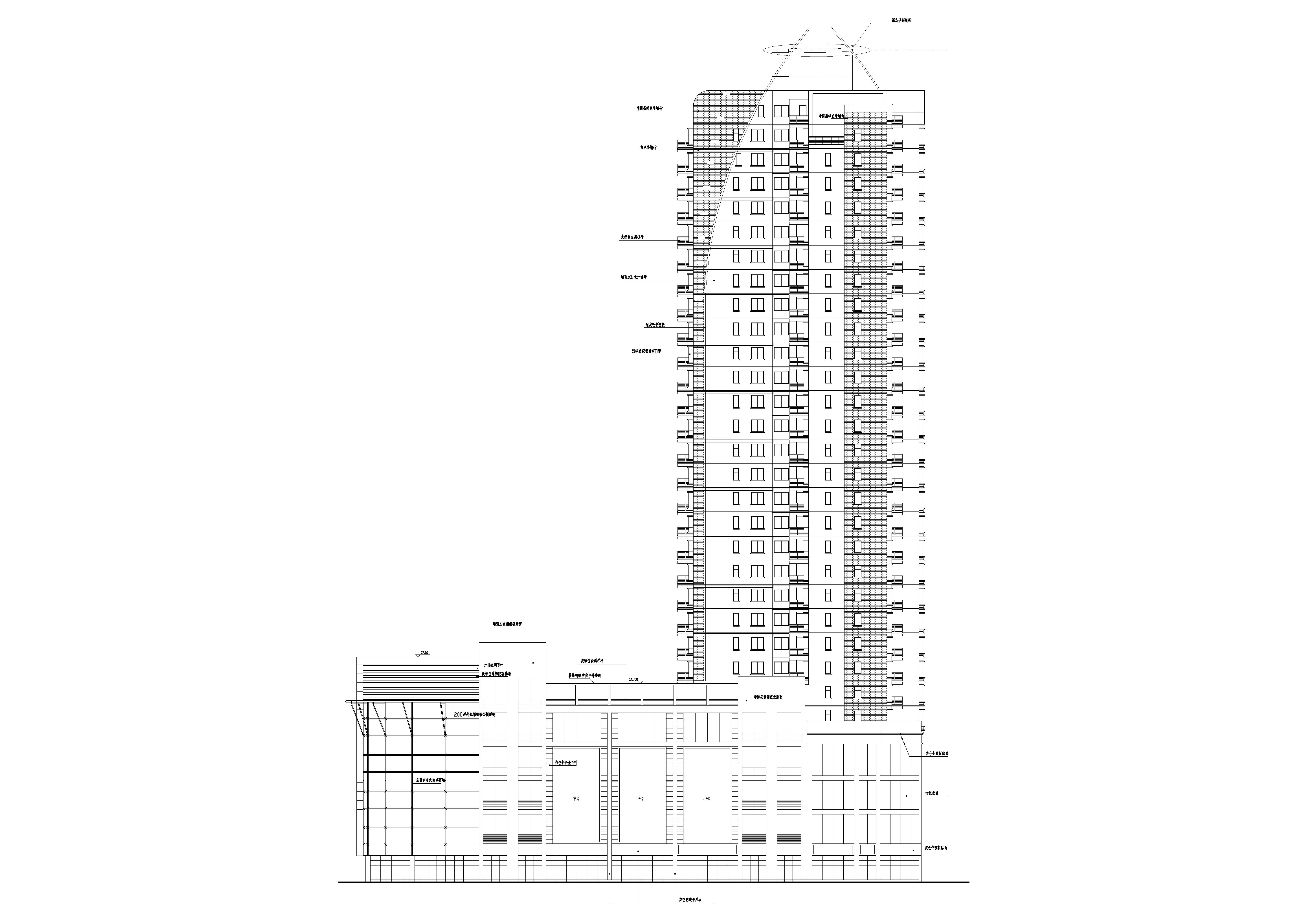 某32层高层住宅建筑方案扩初图