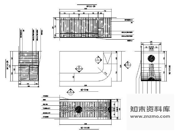 图块/节点浴场吧台详图 节点 家具节点详图