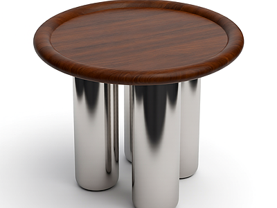 圆形木质小桌