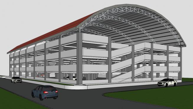 现代停车场车站建筑