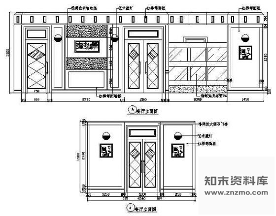 图块/节点餐厅立面图2