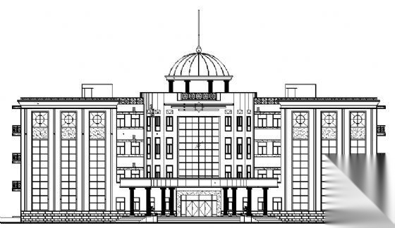 某四层住宅小区会所建筑施工图 娱乐会所