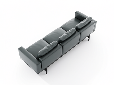 现代简约黑色沙发