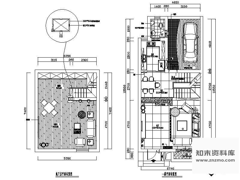 施工图200㎡联体别墅装修图(含实景)