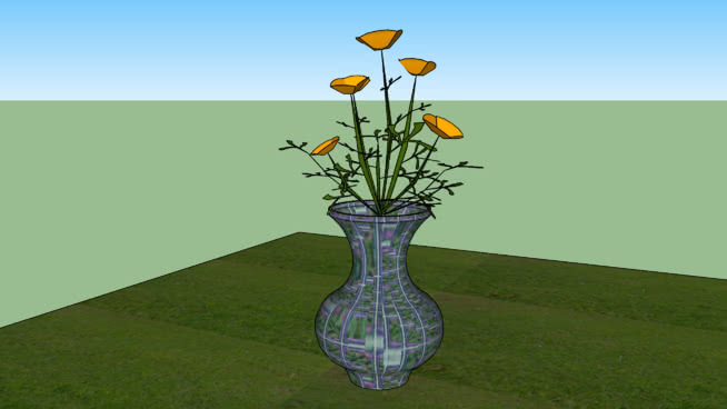 花瓶 其他 花瓶 画 植物 户外