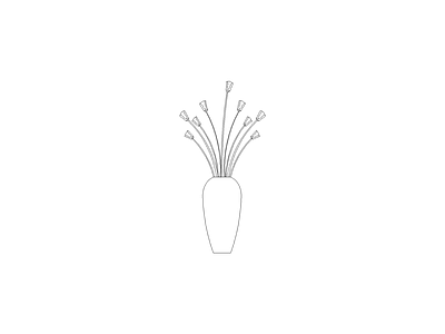 摆件 盆栽植物立面图
