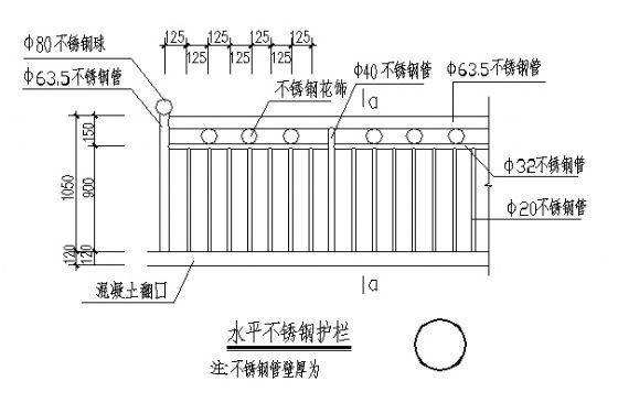 水平不锈钢护栏