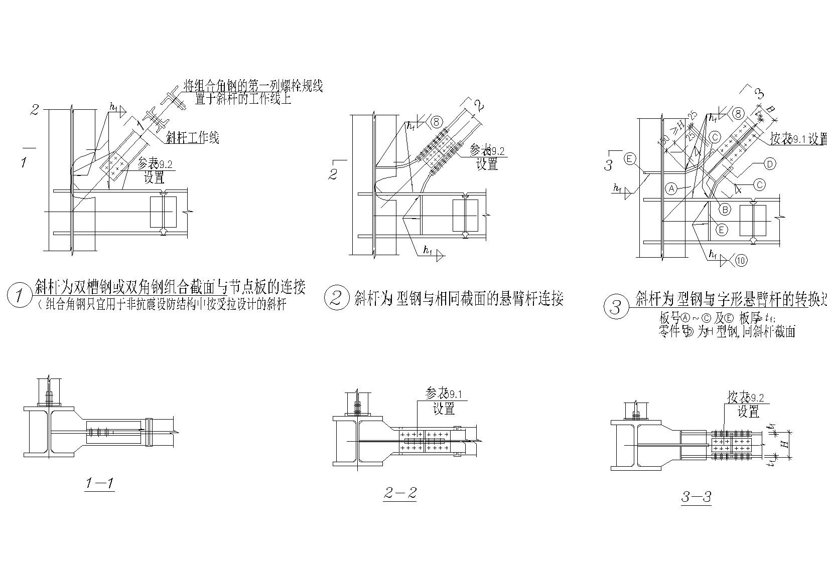 50张常见钢结构节点详图 建筑通用节点