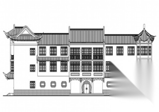 [桥梓湾]某仿古三层商城会所建筑施工图（仿古建筑） 娱乐会所
