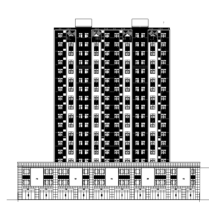 [陕西]高层框架剪力墙结构住宅建筑施工图（含全专业）