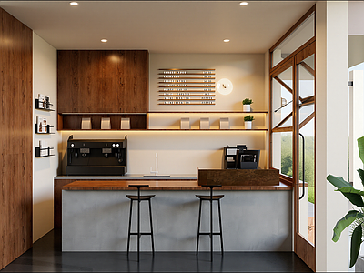 现代奶茶店
