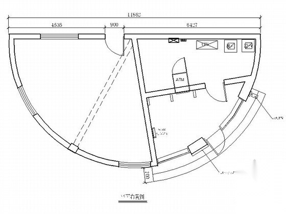 中行某离行式自助银行室内装修图（含实景）