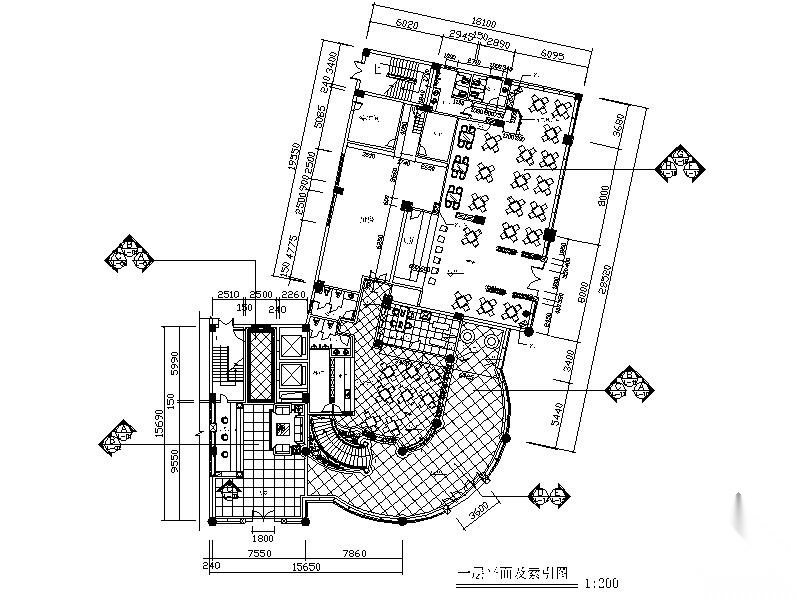 [广东]某酒店西餐厅室内装修图（含效果）