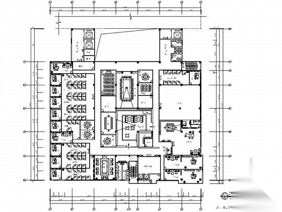 [厦门]某现代风办公室室内装修施工图（含效果）