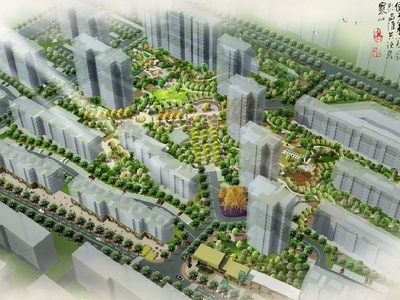 [北京]“纯美印画”居住区景观设计方案 居住区景观