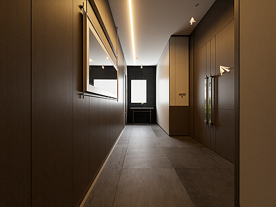 现代酒店走廊