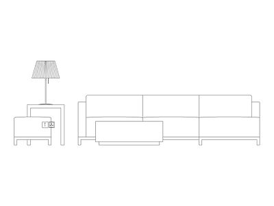 沙发 家具图块
