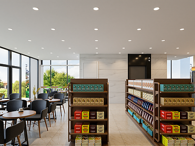 现代奶茶店