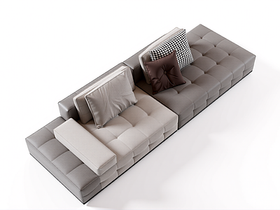 现代L型沙发组合