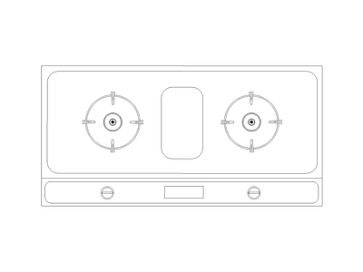 厨房设施 现代家具图块别墅家具图块施工图