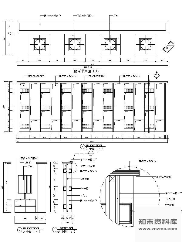 图块/节点洗浴门厅装饰隔断详图 综合门节点