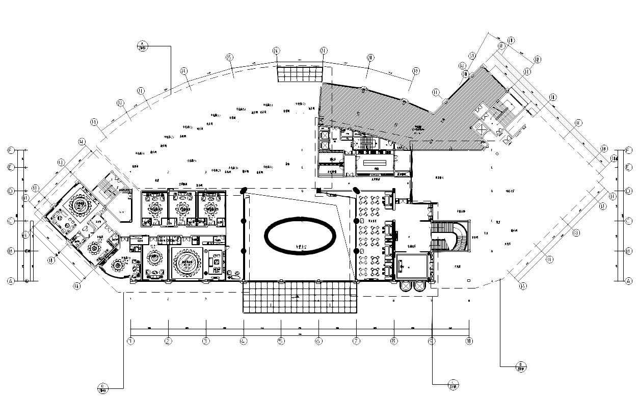 浙江温州某五星豪华酒店中餐厅施工图（含效果图）