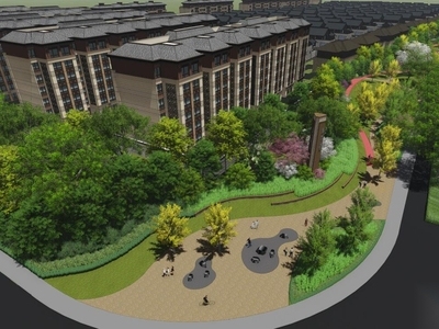 [上海]新中式风格居住区景观方案文本（PDF+74页） 居住区景观