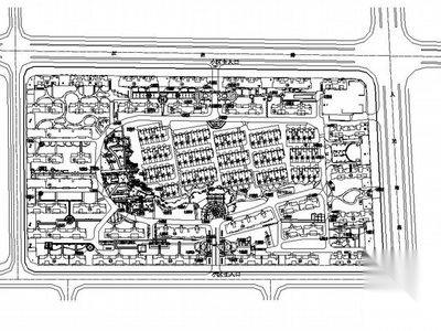 [靖江]花园小区景观工程总图设计 居住区景观