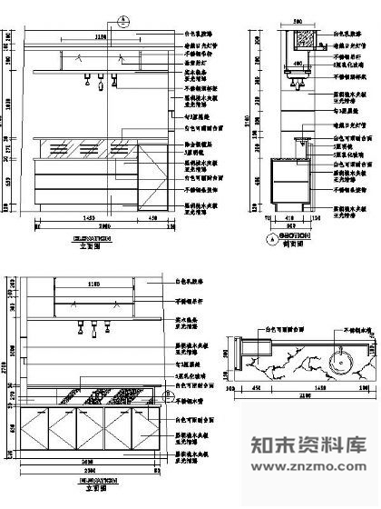 图块/节点吧台详图Ⅴ 节点 家具节点详图