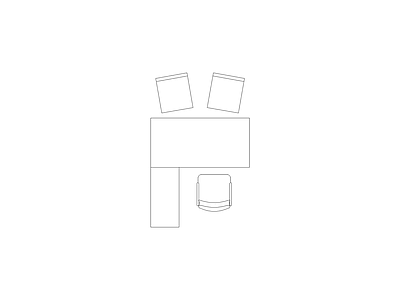 桌椅 平立面图图块平面图块