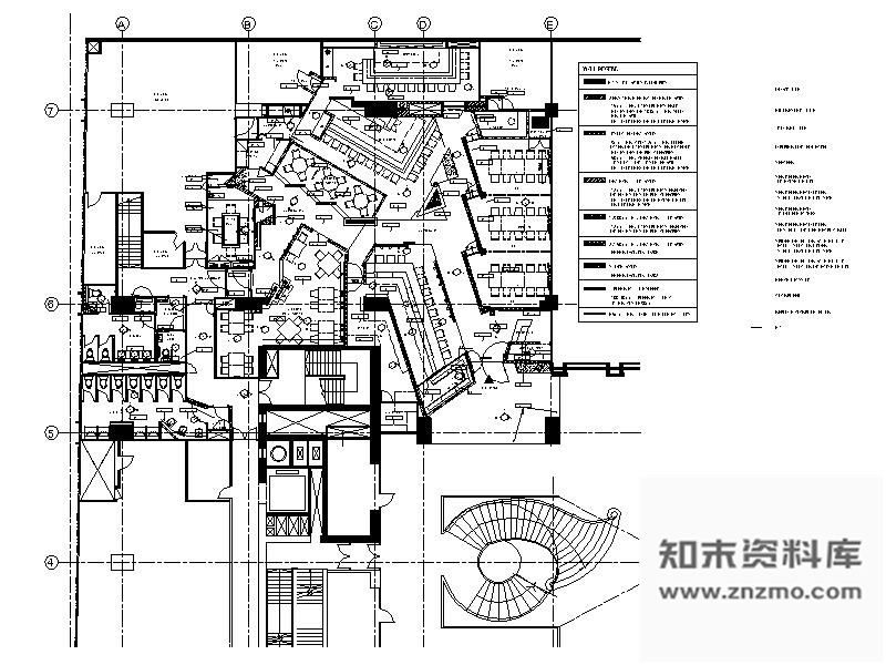 施工图香港某酒店日本餐厅室内装修图含实景