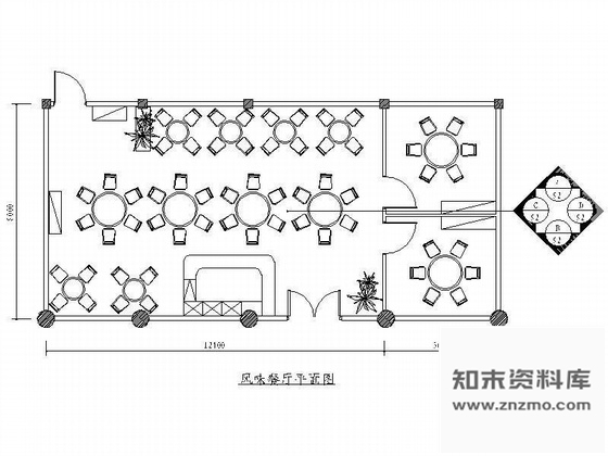 某风味餐厅装修图