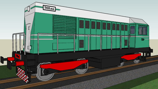 T435.0145 Hector green diesel locomotive 火车 有轨电车 运货车厢 电力机车 大型拖车