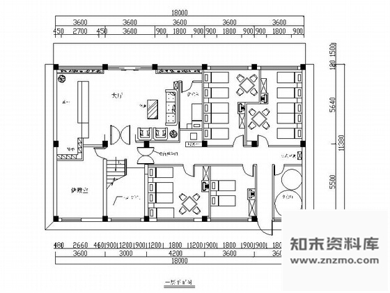 施工图江苏某四层浴场室内装修施工图