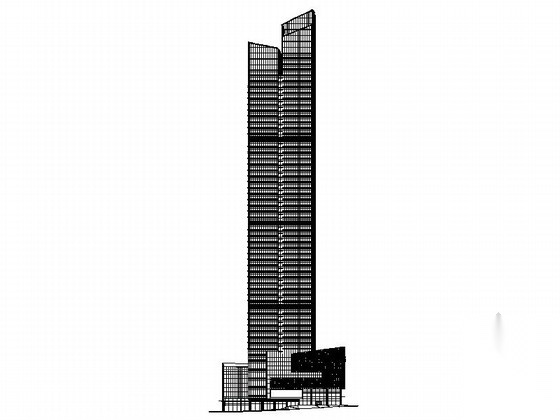 [深圳]超高层框架筒体结构节能型办公综合楼建筑施工图...