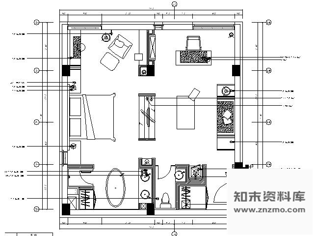 施工图南京国际建筑艺术实践展接待D型套房施工图