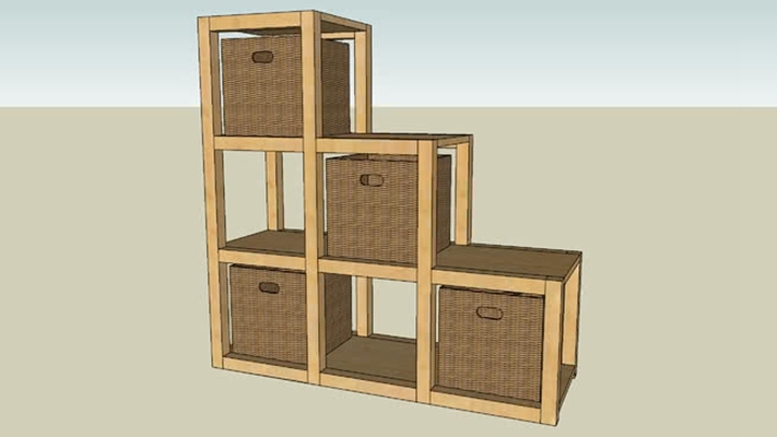 收纳箱收纳筐 草图大师模型